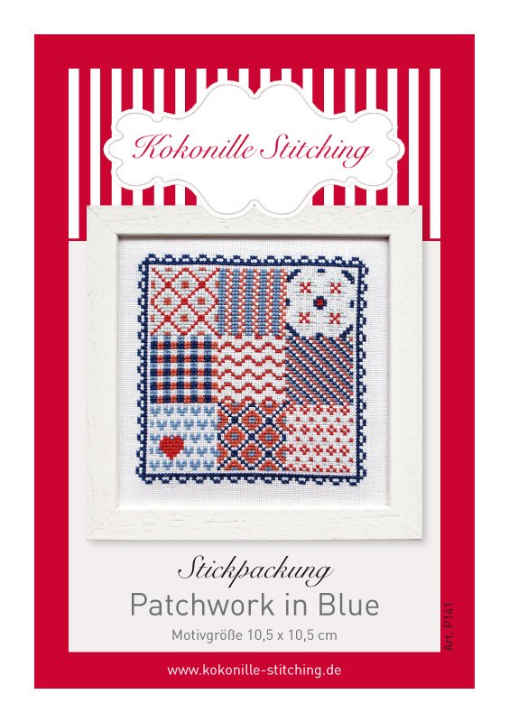 Stickpackung "Patchwork in Blue"